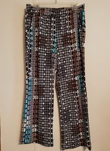 NWOT NEW DIRECTIONS BlueBrown Wide Leg Dress Pants